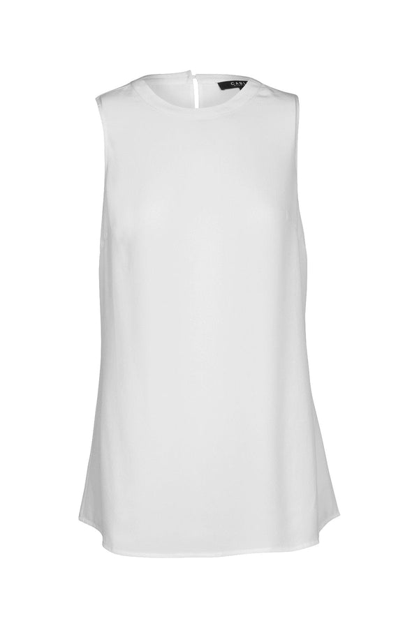 Adele Silk Tank  - White