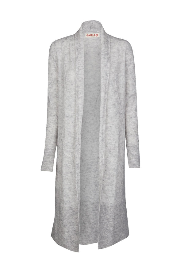 Bec Cable Cardigan - Grey Marle
