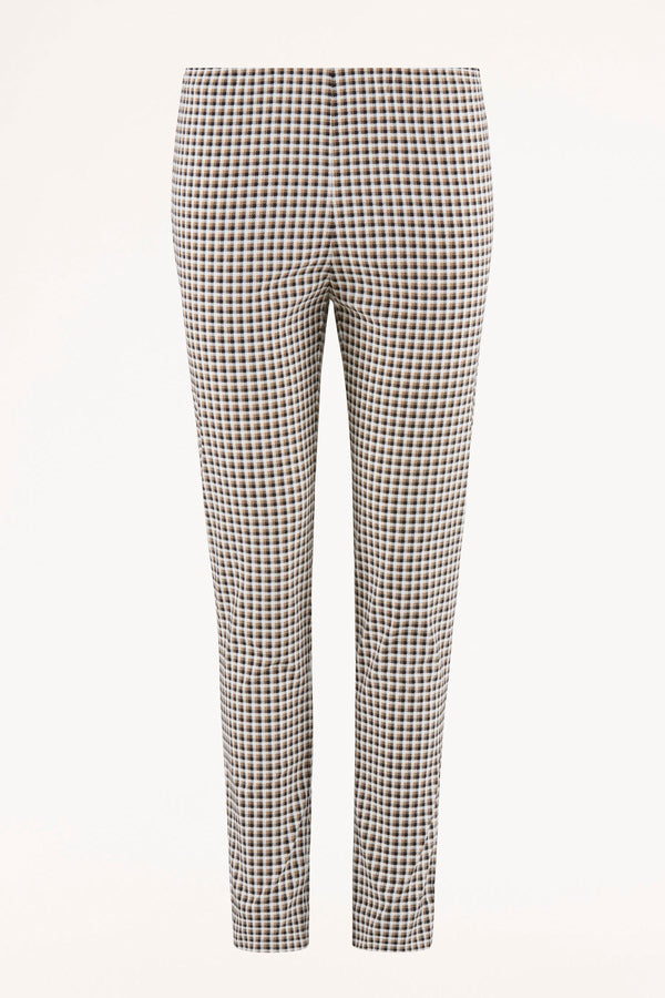 Liv Check Pant  - Camel Check