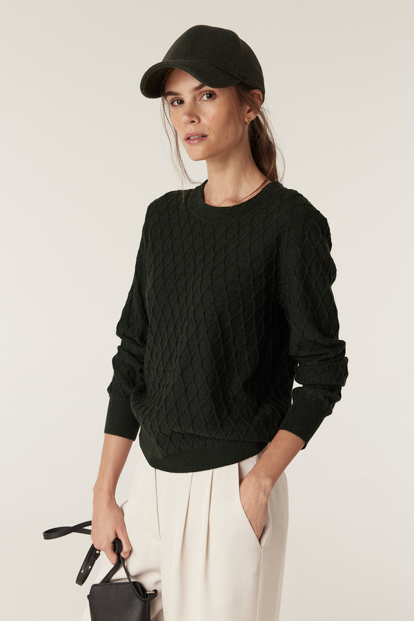 The Hampden Merino Wool Jumper - Moss