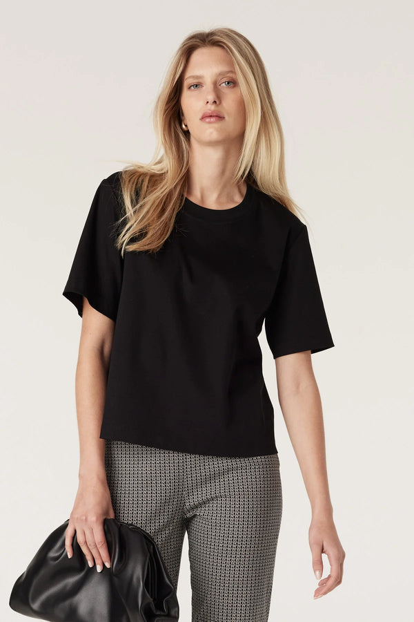 Pima Boxy Tee - Black