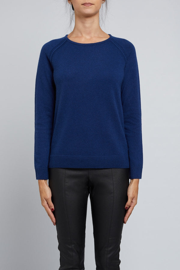 Cashmere Crew Jumper - French Navy-Cable Melbourne-2