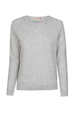 Cashmere Crew Jumper - Lt Grey