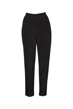 Evie Silk Pant  - Black