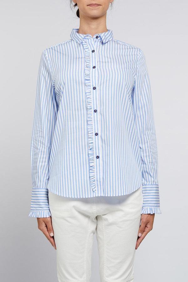 Frill Shirt - Blue Stripe-Cable Melbourne-2