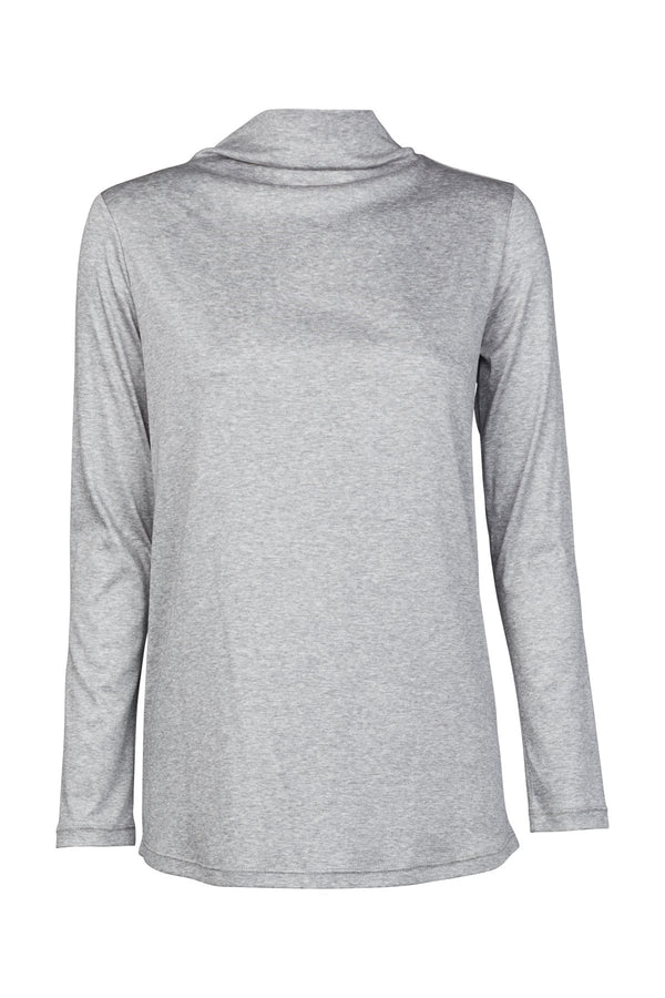 Funnel Neck Basic  - Grey Marle
