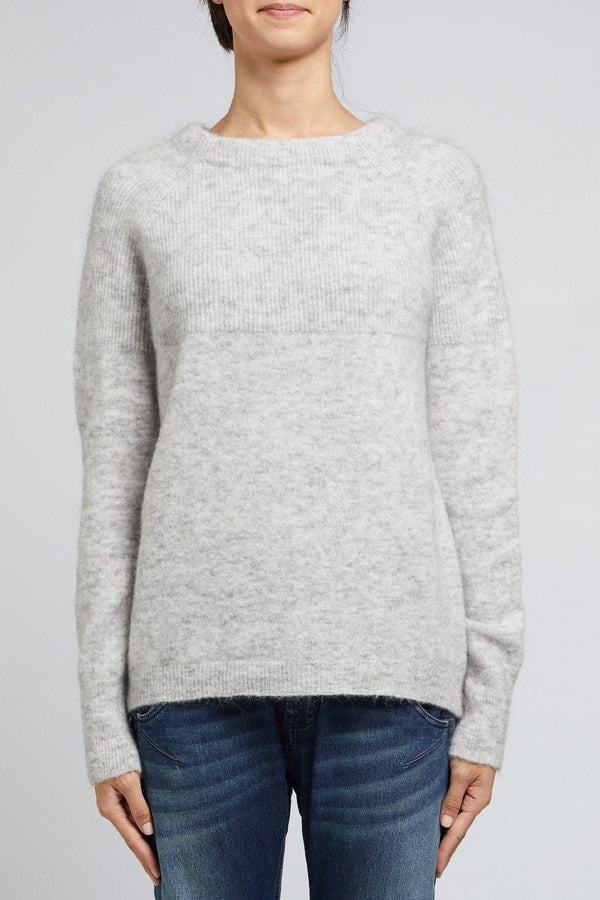 Hazel Crew Sweater - Grey Marle-Cable Melbourne-2