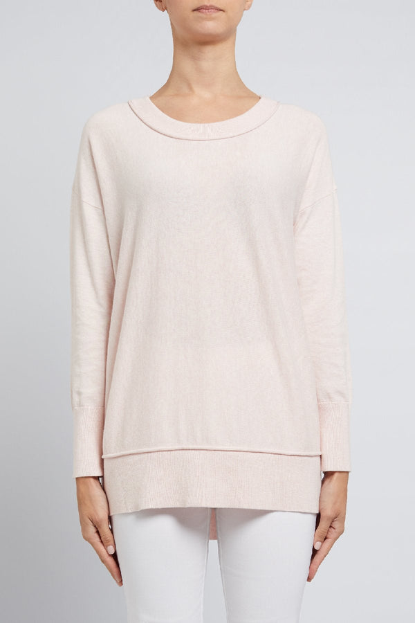 Peachskin Weekend Sweater - Powder Pink-Cable Melbourne-2