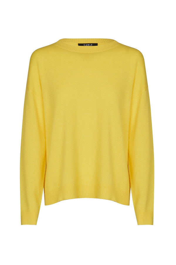 Pure Cashmere Crew Neck Yellow