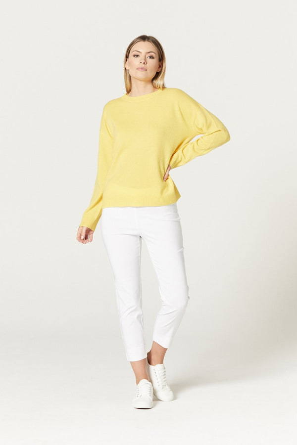 Pure Cashmere Crew Neck Yellow-Cable Melbourne-2